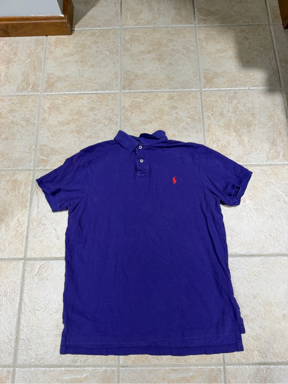 Polo Ralph Lauren Polo Shirt Mens L Purple Classic Fit Short Sleeve Pima Cotton